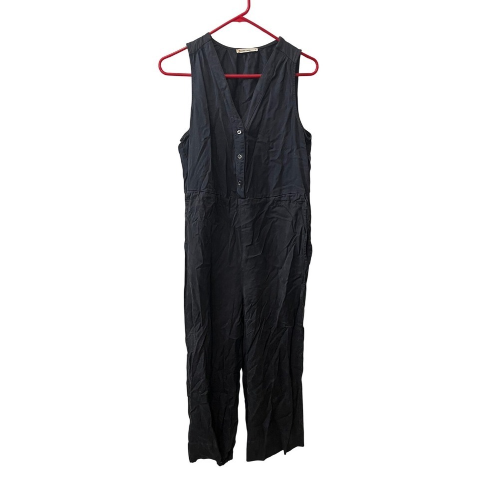 Marine Layer Jumpsuit Womens Medium Sleeveless Button Front Wide Leg Tencel